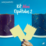 Kit 2 Mini Espátula Decorativa P/ Bolos Blue Star 