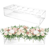 Jsjsyo Centro De Mesa Rectangular Floral Para Mesa De Comedo