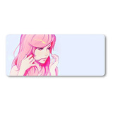 Mousepad Xxl 80x30cm Cod.344 Chica Anime Rosa Dibujo