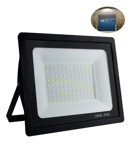 Reflector Led Exterior 100w Luz Luminarias Lamparas Negra