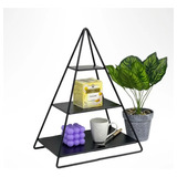 Repisa Decorativa Triangular Metal Negro