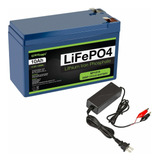 Expertpower Litio Lifepo4 Batería Y Cargador 12 V 10 Ah Bate