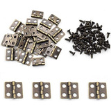 24 Mini Bisagras + Clavos 13x12mm Giro 180 Bonce Antiguo 