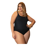 Maiô Body Plus Size Grande 46 A 60 Preto Piscina Natação