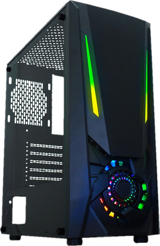 Gabinete Gamer Vidro Temperado C/ Painel Rgb + Cooler Rgb