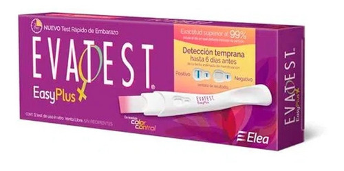Evatest Easy Plus - Test Facil Y Rápido De Embarazo X 1 Un