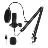 Kit De Microfono De Condensador + Accesorios - Usb