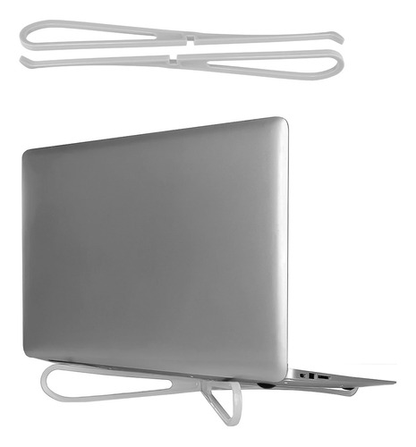 Base Soporte Plastico Portatil Para Laptop Holder Desarmable Color Blanco
