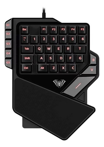 Teclado Aula K2 Gaming Teclado De Una Mano De Luz Fría Para