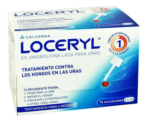 Loceryl Amorolfina 5% Con 75 Aplicaciones De 2.5 Ml