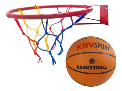 Aro De Basquet Nro 5  + Pelota Goma + Red Basket Nene Nena