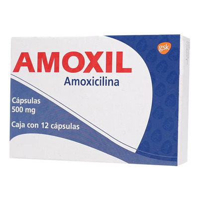 Amoxil Cápsula 500 Mg, 12 Cápsulas
