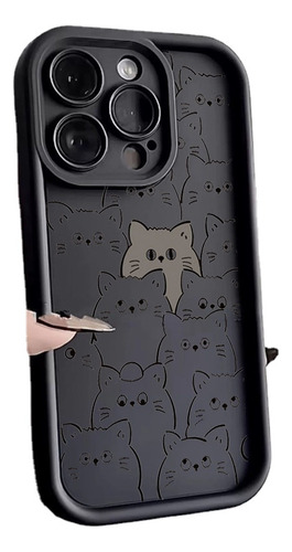 Bonita Funda De Teléfono Con Forma De Gato De Dibujos Animad