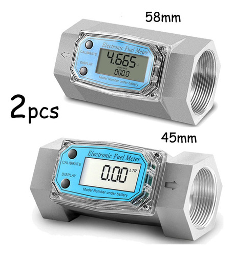 2 Piezas Cuentalitros Electrónico Turbina Digital Diesel