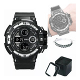 Set Reloj Digital Caballero Relog Deportivo Pulsera Hombre