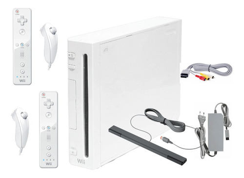Nintendo Wii Com 2 Controles Completo + Jogo Original Envio Rápido