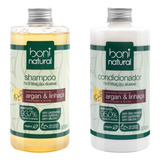 Kit Shampoo + Condicionador Boni Natural Argan E Linhaça