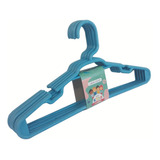 Kit 5 Pçs Cabide Infantil Azul 28x14cm Reforçado