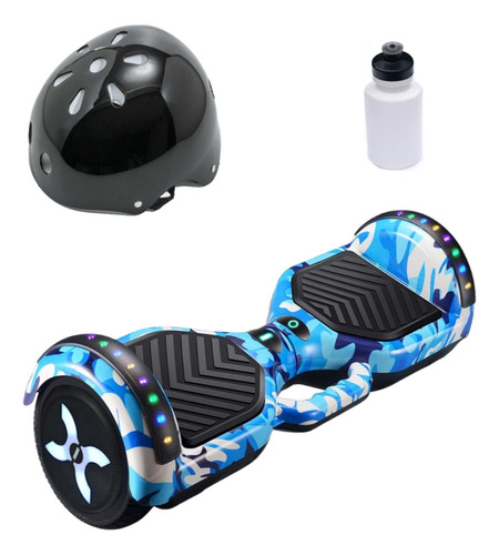 Hoverboard Infantil Skate Elétrico 6,5 Azul + Kit Acessórios