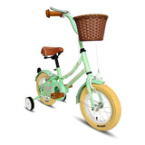 Bicicleta Maja Rodada 12 Infantil Ruedas Entrenadoras Color Verde