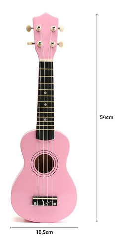 Ukelele De Madera Soprano Con Funda Manual Y Lecciones
