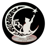 Combo 40 Souvenirs Gatito Gato N 15 Luna Calada Con Estrella