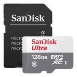 Cartão Memória Micro Sd Sandisk 128gb 100mb/s Ultra Speed10