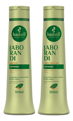 Kit Haskell Jaborandi Shampoo 500ml Condicionador 500ml