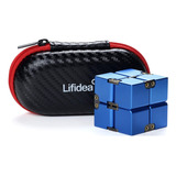 Lifidea Fidget Cube, Para Niños O Adultos, Aluminio, Azul