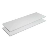 Kit 2 Prateleiras Decorativas 80x20 Mdf Branca  Envio No Dia