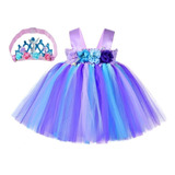 Vestido Tutú Princesa Cumpleaños Para Niñas Fiesta Halloween