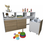 Organizador P/juguetes 3 Cajones Con Ruedas Tables Home 3038