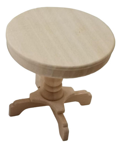 1/12 Mesa De Madera Mesa De Comedor Mesa Auxiliar Redonda