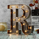 Letrero Led Vintage Con Letras Del Alfabeto Iluminadas