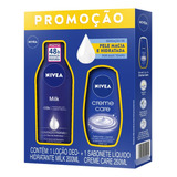 Kit Hidratação Nivea Sabonete Liquido + Hidratante Milk 