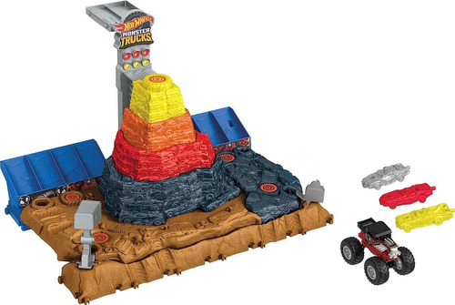 Hot Wheels Monster Trucks Pista  Arena De Bone Shaker