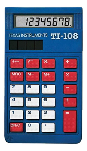 Calculadora De Escritorio Elemental Ti-108 Azul