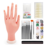 Kit De Practica Para Uñas Acrílicas Mano Flexible 