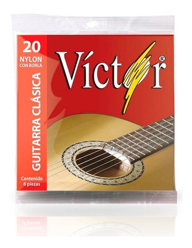 Cuerdas Victor Nylon Con Borla Para Guitarra Clásica