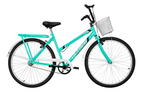  Bicicleta Retro Feminina Aro 26 Wave Com Cestinha V-brake  