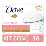 Kit Com 30 Sabonetes Em Barra Dove Micelar Anti Stress 90g