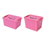 Caja De Almacenamiento,2 unid. 11.02x 15.75x 10.83in.rosado