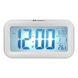 Despertador Digital Herweg 2980 021 Branco Com Iluminação