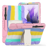 Funda De Silicona De 3 Capas Para Galaxy Tab S7+/s7 Fe 12.4