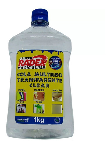 Cola Multiuso Magic Slime Clear Transparente 1kg Radex