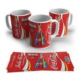 Coca-cola Tipo Llavero Mugs Pocillos Personalizados Vasos