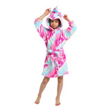 Robe Infantil Roupão Microfibra Menina Unicórnio Rosa Macio