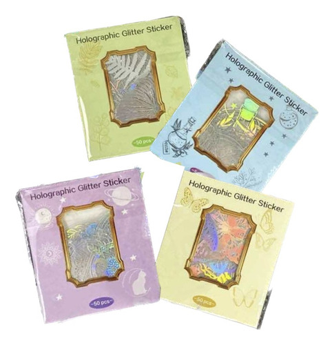 Stickers Holográficos Glitter Scrapbooking Journaling Pack