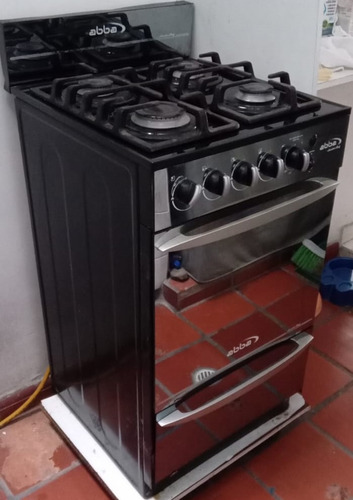 Estufa De Piso Con Horno Abba 4 Pts Glp, Master Chef Negro