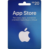 Cartão Gift Card App Store R$ 20 Apple Itunes Brasil